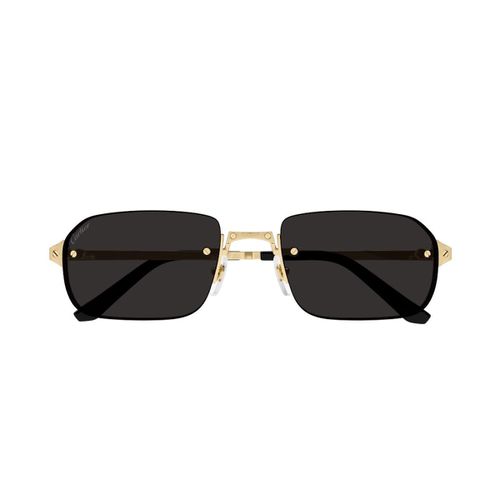 Ct0460s Santos De Cartier 001 Gold Sunglasses - Cartier Eyewear - Modalova