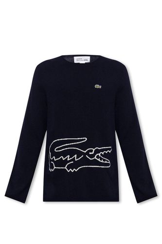 X Lacoste Logo Intarsia Knitted Jumper - Comme des Garçons - Modalova