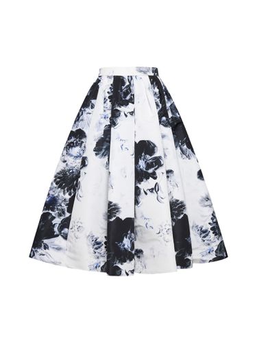 Chiaroscuro Pleated Midi Skirt - Alexander McQueen - Modalova