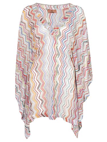 Zig-zag Patterned V-neck Top - Missoni - Modalova