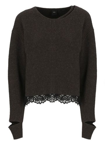 Sweater With Cut-out Details On The Cuffs - Pinko - Modalova