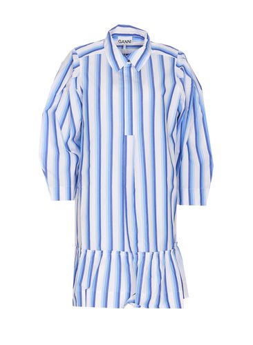 Ganni Mini Striped Shirt Dress - Ganni - Modalova