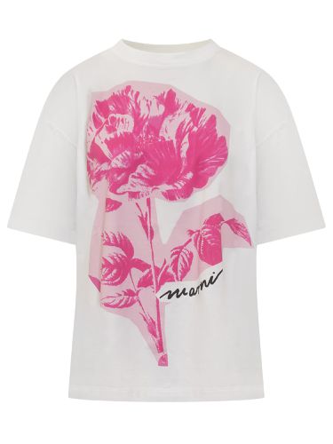 Marni T-shirt With Floral Print - Marni - Modalova