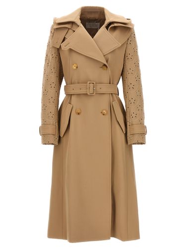 Embroidered Hooded Trench Coat - Chloé - Modalova