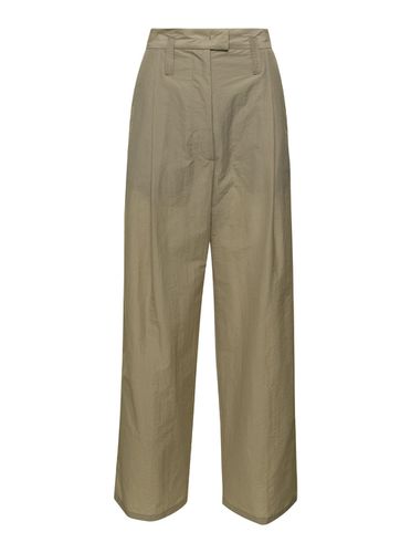 Green Wide Leg Trousers In Cotton Blend Woman - Philosophy di Lorenzo Serafini - Modalova