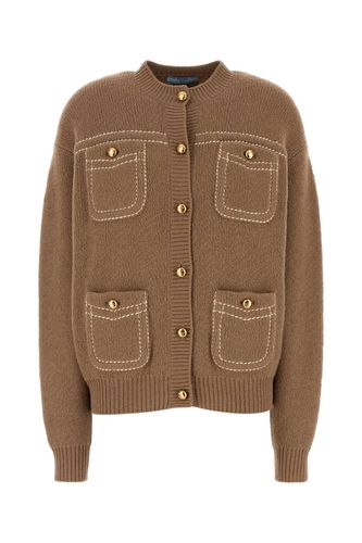 Prada Camel Cashmere Cardigan - Prada - Modalova