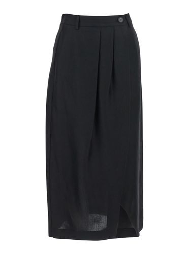 Nilla Skirt With Pences On The Front And Single Slit On The Front In Viscose And Linen Blend Woman - Tela - Modalova