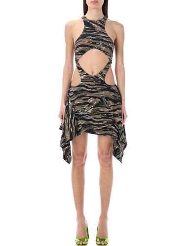 Magnolia Military Print Mini Dress - The Attico - Modalova