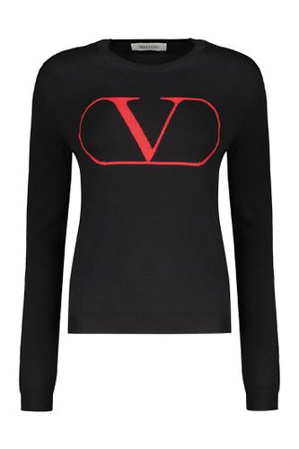 Long Sleeve Crew-neck Sweater - Valentino - Modalova