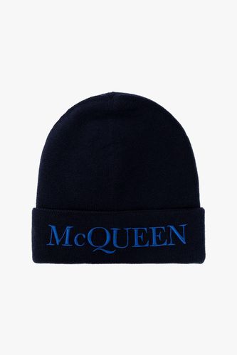 Cashmere Beanie With Logo - Alexander McQueen - Modalova