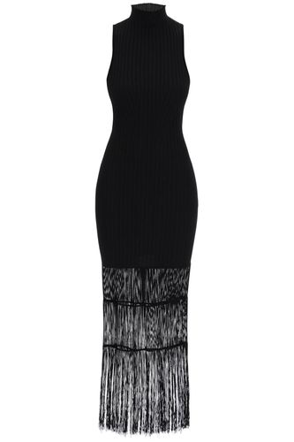 Ribbed Knit Dress With Fringe Details - Khaite - Modalova