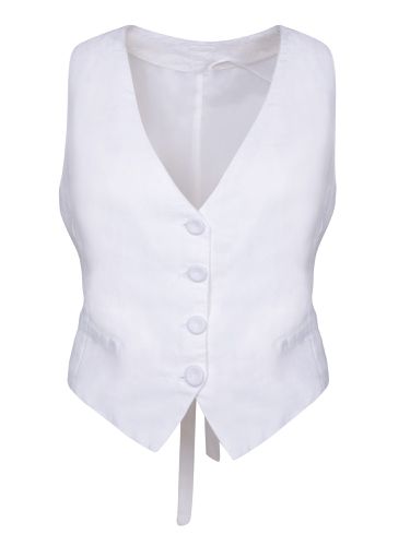 Lino White Linen Vest - 120% Lino - Modalova