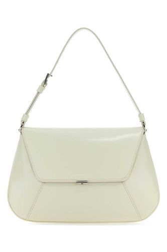 Ivory Leather Ami Shoulder Bag - Amina Muaddi - Modalova