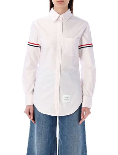 Stripe Oxford Armband Classic Round Collar Shirt - Thom Browne - Modalova