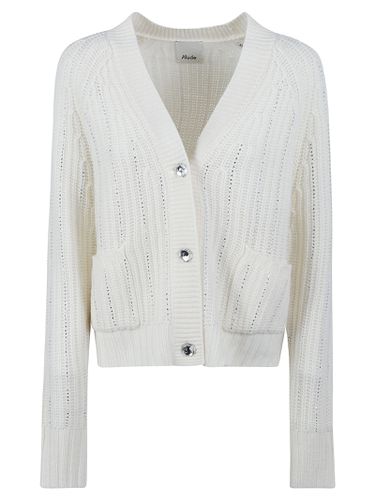 Crystal Embellished Knit Cardigan - Allude - Modalova