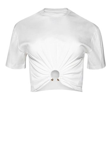 Ring-embellished Cropped T-shirt - Paco Rabanne - Modalova