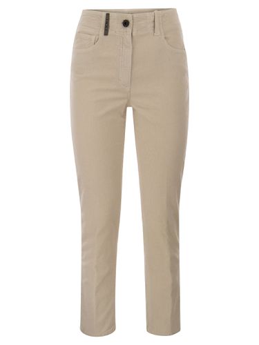 Milleraies Striped Velvet 5-pocket Trousers - Peserico - Modalova