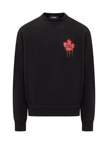 Dsquared2 Red Maple Leaf Sweatshirt - Dsquared2 - Modalova