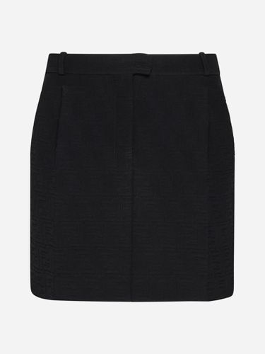 Fendi Ff Jacquard Cotton Miniskirt - Fendi - Modalova