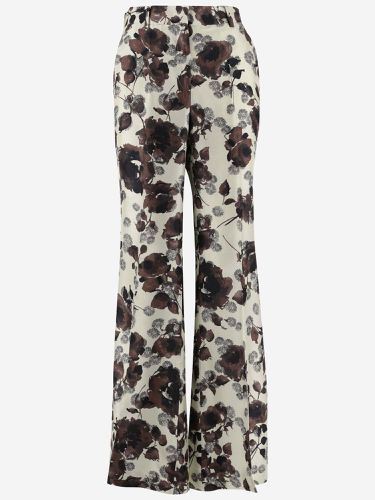 Silk Pants With Floral Pattern - Alberto Biani - Modalova