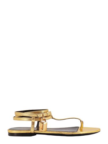 Ankle Strap Metallic Flat Sandals - Tom Ford - Modalova