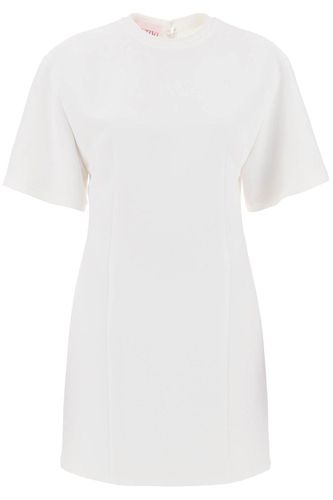 Crepe Couture Crewneck Short-sleeved Dress - Valentino - Modalova