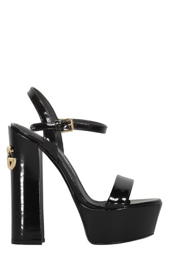 Polished Calfskin Platform Sandals - Dolce & Gabbana - Modalova