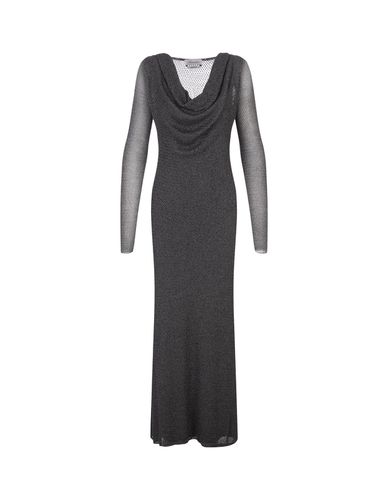 Silver Long Dress With Draped Neckline - Blumarine - Modalova