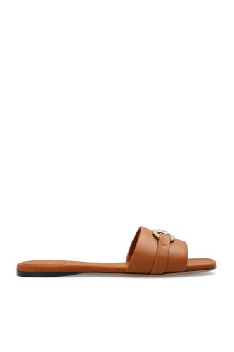 Ferragamo leah Leather Slides - Ferragamo - Modalova