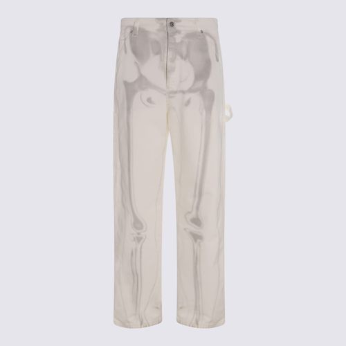 Off- Cotton Denim Scan Jeans - Off-White - Modalova