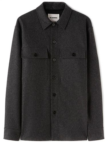 Virgin Wool Flannel Shirt Jacket - Jil Sander - Modalova