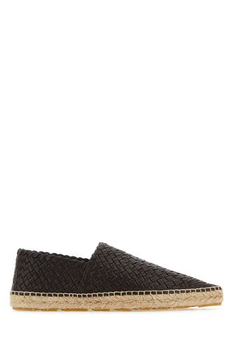 Dark Brown Leather Espadrilles - Bottega Veneta - Modalova