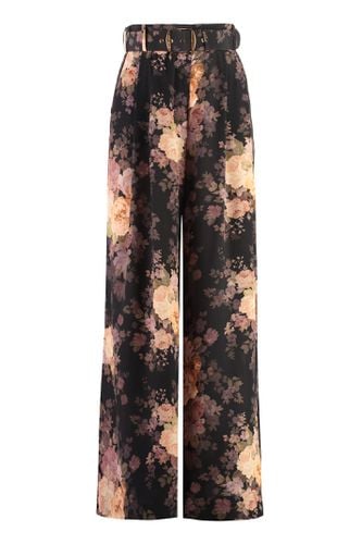 Illustration Tuck Silk Trousers - Zimmermann - Modalova