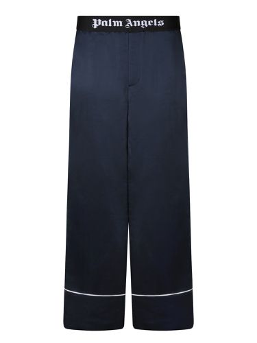 Palm Angels Satin Blue Pyjama Pants - Palm Angels - Modalova