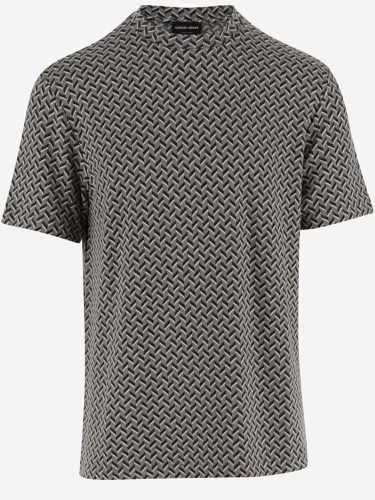 Monogram Round Neck T-shirt - Giorgio Armani - Modalova
