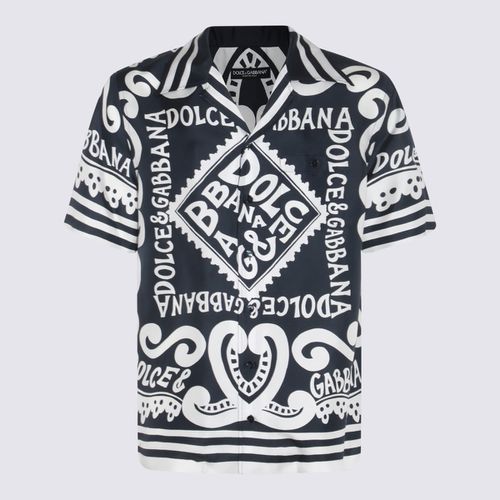 Black And White Silk Shirt - Dolce & Gabbana - Modalova