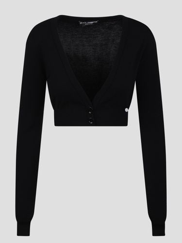 V-neck Cropped Cardigan - Dolce & Gabbana - Modalova