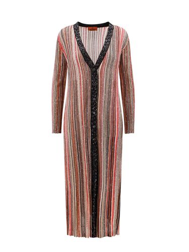 Sequins Striped Knit Long Cardigan - Missoni - Modalova