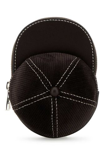 J. W. Anderson Brown Velvet And Leather Mini Cap Crossbody Bag - J.W. Anderson - Modalova