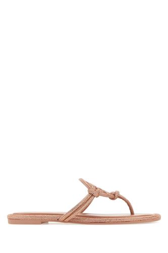 Embellished Leather Miller Thong Slippers - Tory Burch - Modalova