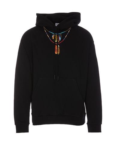 Feathers Necklace Hoodie - Marcelo Burlon - Modalova