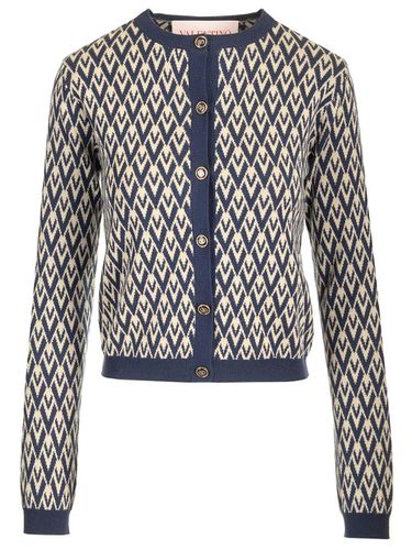 Garavani Toute La V-jacquard Knit Cardigan - Valentino Garavani - Modalova