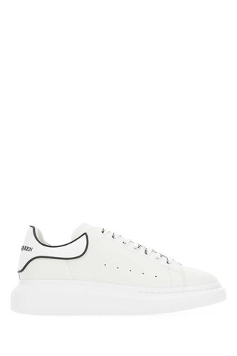 Chalk Leather Sneakers With White Rubber Heel - Alexander McQueen - Modalova