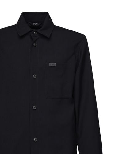 Fay Wool Canvas Shirt Jacket - Fay - Modalova