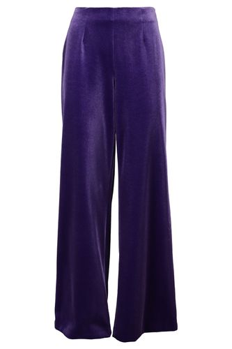 Wide Trousers In Stretch Velvet - Philosophy di Lorenzo Serafini - Modalova