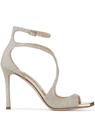 Platinum Azia 95 Sandals With Glitter Dust - Jimmy Choo - Modalova