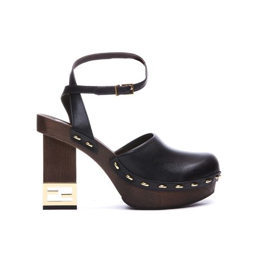 Fendi Decorative Heel Leather Pumps - Fendi - Modalova