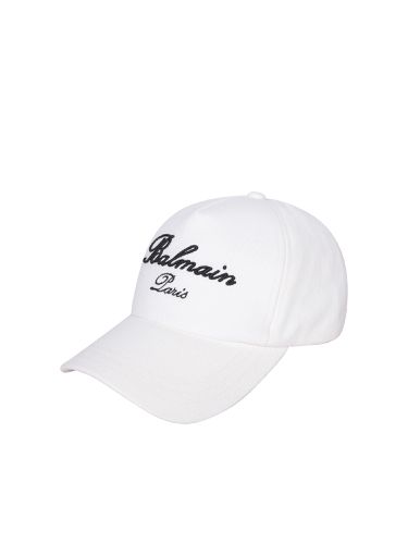 Balmain White Baseball Cap - Balmain - Modalova