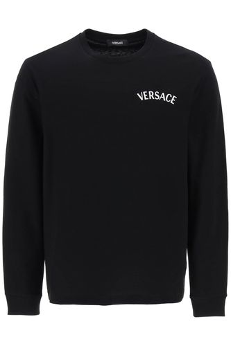 Milano Stamp Long-sleeved T-shirt - Versace - Modalova