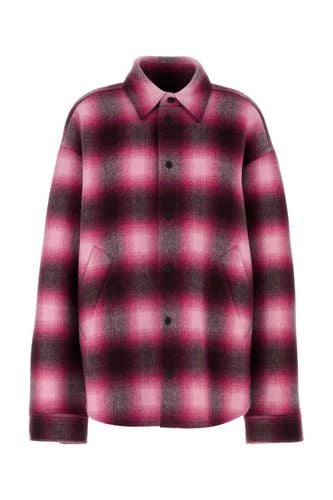 Embroidered Flannel Shirt - Balenciaga - Modalova